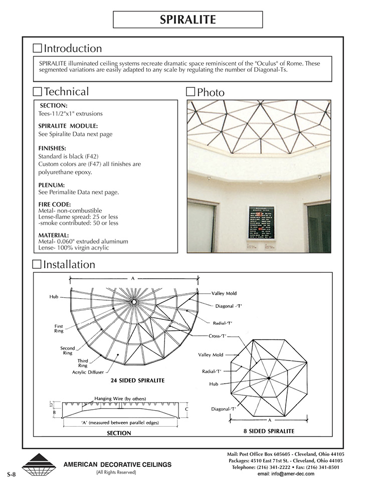 Spiralite Ceiling Cut Sheet page 1