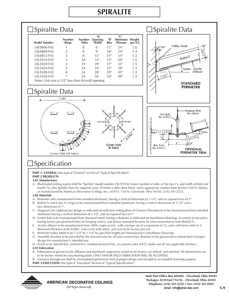 Spiralite Ceiling Cut Sheet page 2
